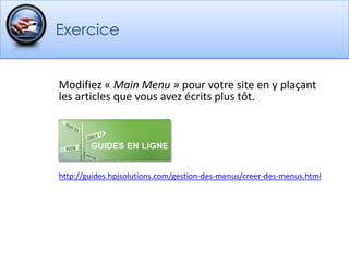 ExerciceSe connecter à la console d’administrationPour accéder à la console d’administration il suffit :Entrez l’adresse : http://j000X.hpjformation.com/administratorEntrez les informations que nous vous avons données pour vous connecter :Nom d’utilisateur