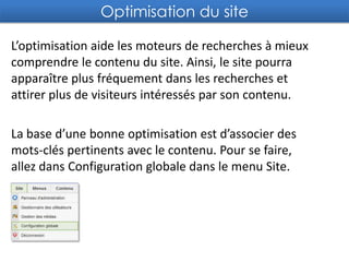 Gestion des sections & catégories 