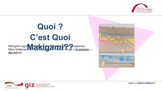 Makigami signifie littéralement: «Rôle de papier» en japonais.
Mais réellement ce n’est autre que l’ « Action Script »: le scénario
des actions
Quoi ?
C’est Quoi
Makigami??
 