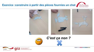 Exercice :construire à partir des pièces fournies un chat
C’est ça non ?
 
