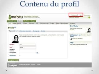 Contenu du profil
 