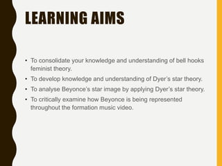 Representation of Beyonce's star image in formation | PPTX