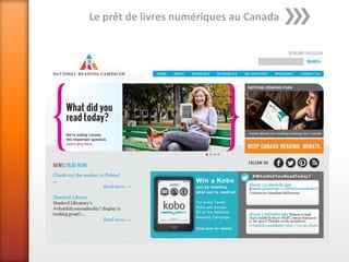 Le prêt de livres numériques au Canada
 