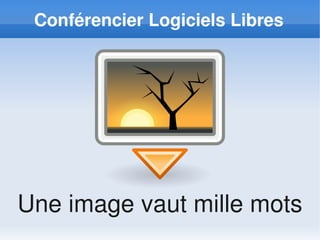 Conférencier Logiciels Libres




Une image vaut mille mots
 