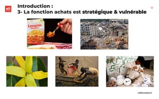 m2iformation.fr
Introduction :
3- La fonction achats est stratégique & vulnérable
12
 