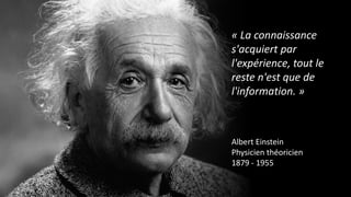 m2iformation.fr
« La connaissance
s'acquiert par
l'expérience, tout le
reste n'est que de
l'information. »
Albert Einstein...