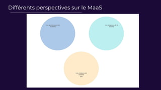 Différents perspectives sur le MaaS
 