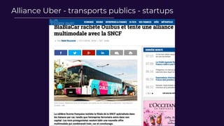 Alliance Uber - transports publics - startups
 