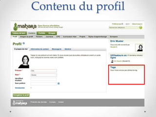 Contenu du profil
 