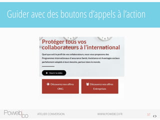 Guider avec des boutons d’appels à l’action  