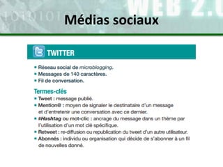 Médias sociaux
 
