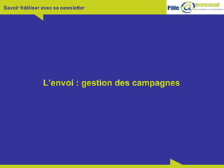 L’envoi : gestion des campagnes 