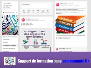 Support de formation : une communauté G+
 