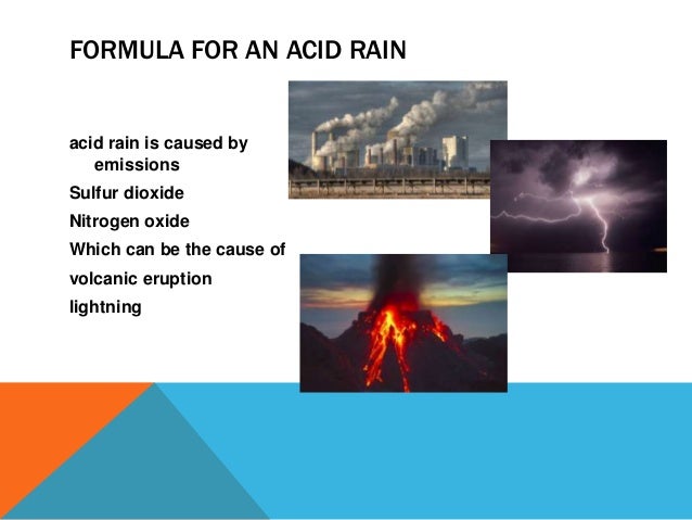 Formation of acid rain