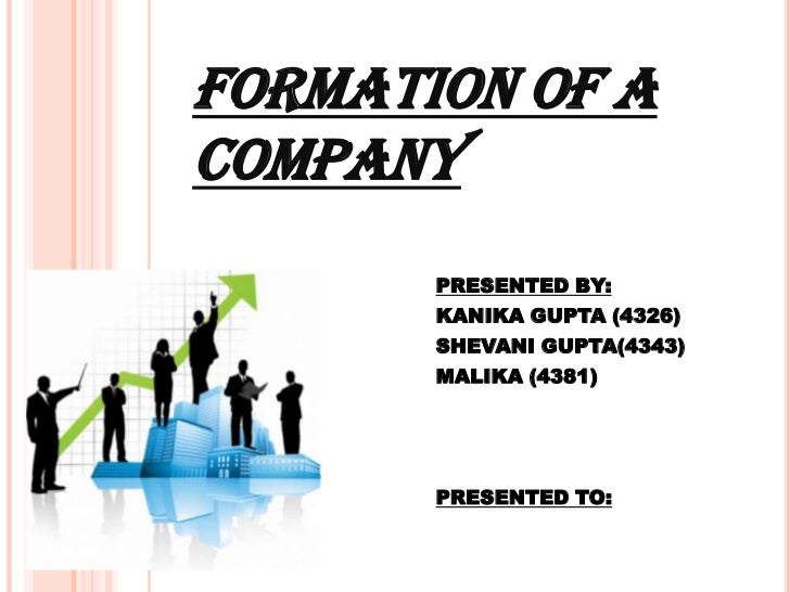 Formation of a company