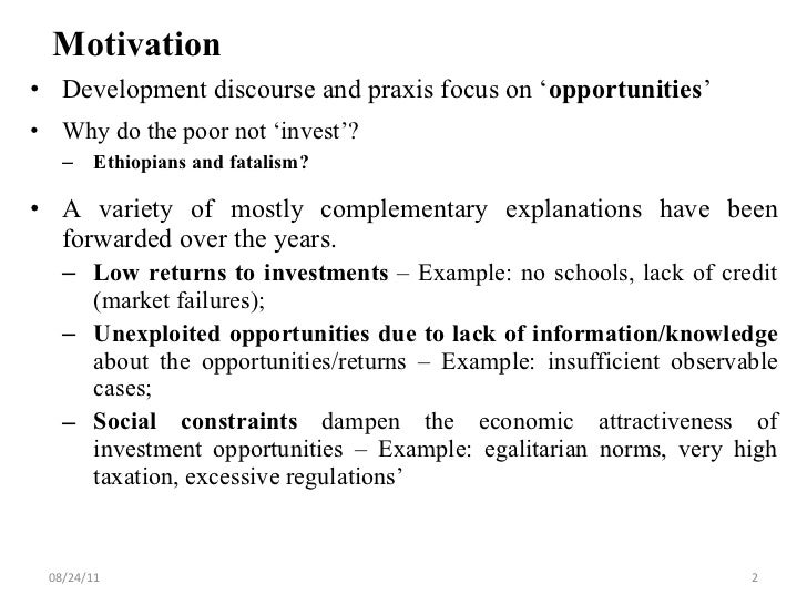 Formation of Aspirations