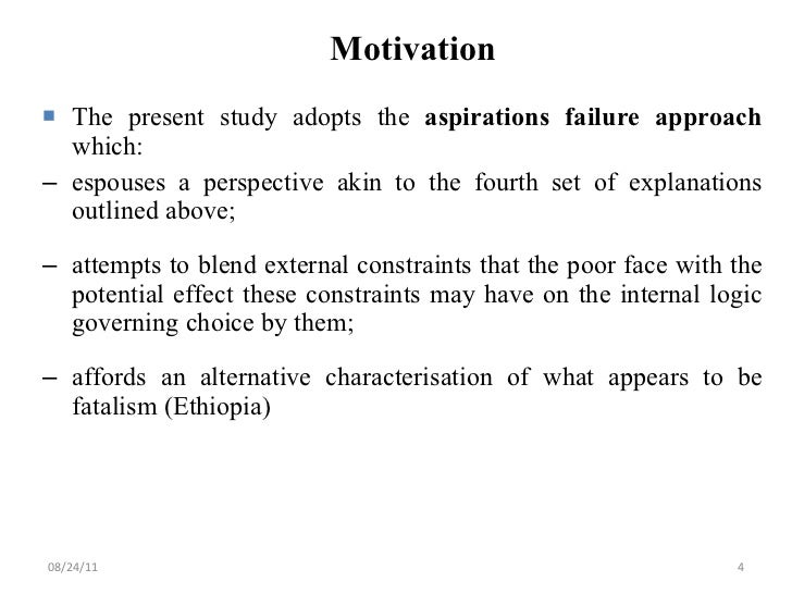 Formation of Aspirations