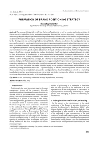 Corrective Brand Positioning Strategy Reference: Formation Of Brand Positioning Strategy Pdf