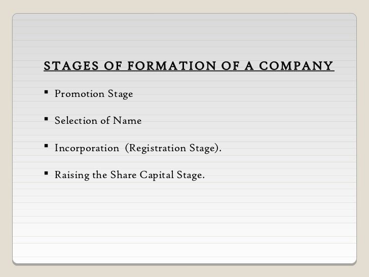 Explain the procedure for formation of a company Explain the procedure for formation of a company