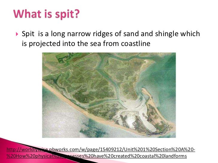 Formation of spits, tombolos and bars