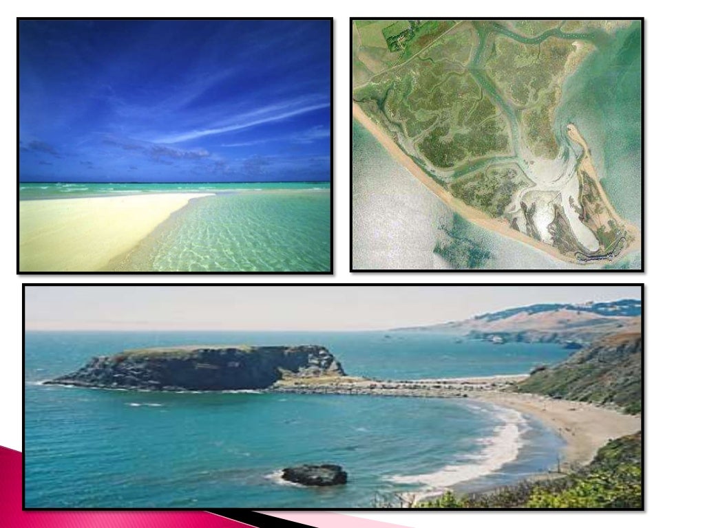 Formation of spits, tombolos and bars