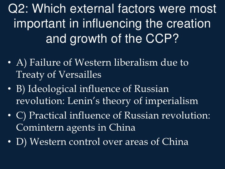 Formation of the ccp
