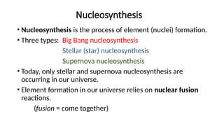 Formation of the Elements and Nuclear Reactions.pptx