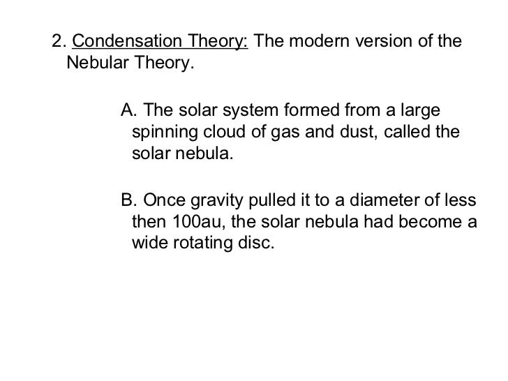 Formation Ofthe Solar System Notes