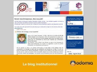 Le blog institutionnel
 