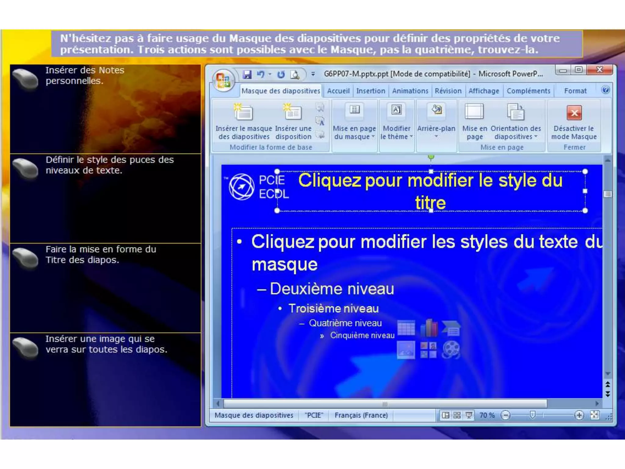Formation pcie ppt word partie 1