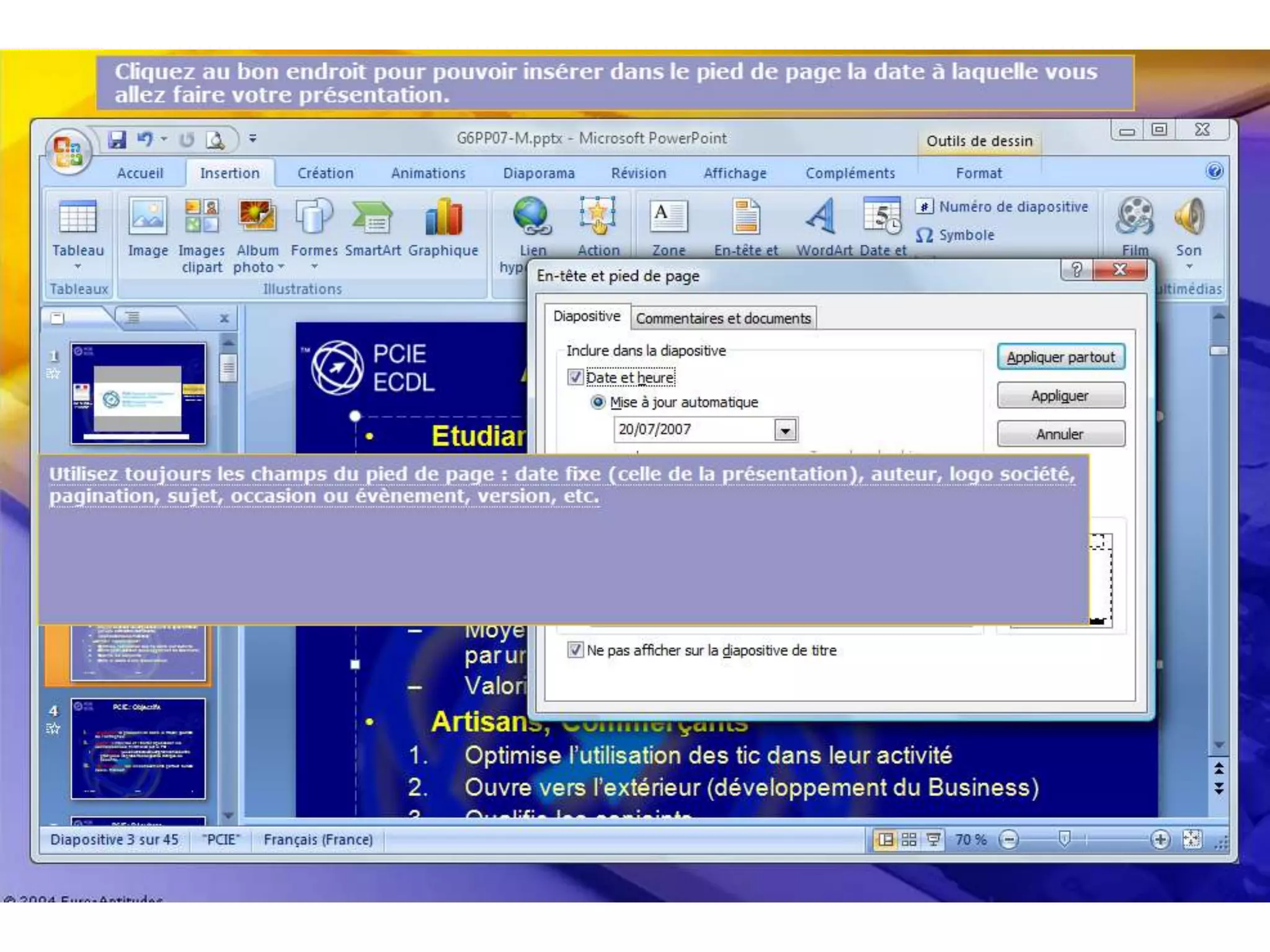 Formation pcie ppt word partie 1