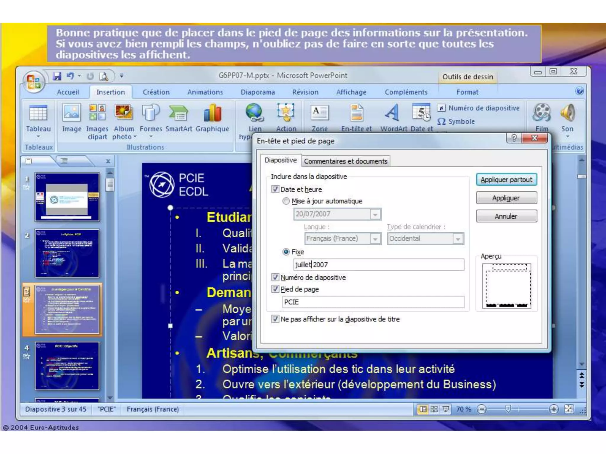 Formation pcie ppt word partie 1