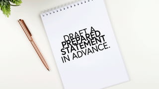 DRAFT A
PREPARED
STATEMENT
IN ADVANCE.
 
