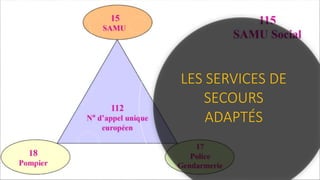 LES SERVICES DE
SECOURS
ADAPTÉS
 