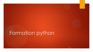 Formation python

 