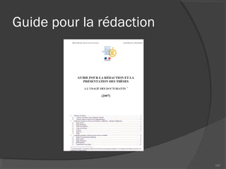 Guide pour la rédaction
107
 
