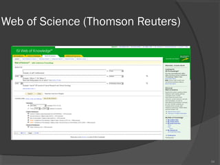 Web of Science (Thomson Reuters)
54
 