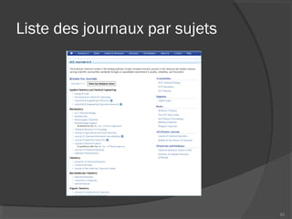 Liste des journaux par sujets
82
 