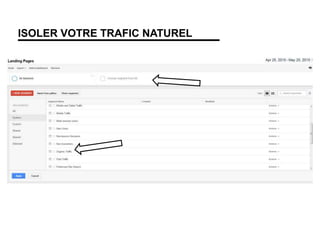 ISOLER VOTRE TRAFIC NATUREL
 