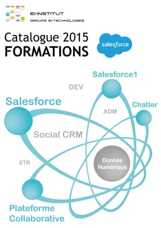 Salesforce
STR
Salesforce1
Chatter
ADM
Plateforme
Collaborative
DEV
Social CRM
Donnée
Numérique
Catalogue 2015
FORMATIONS
 