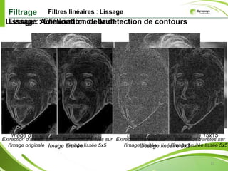 Segmentation13►Split and MergeExempleOriginalOriginalSplit & MergeSplit & MergeMéthode hybride locale/globale: permet de contrer le problème du gradient.
