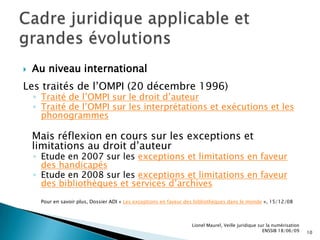 Les droits voisins du droit d’auteur (interprètes, producteurs …)