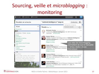 Sourcing, veille et microblogging :
           monitoring




                                                            ...