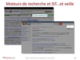 MOS 4.4 Veille Techno - Bibliothèque Janvier 2015 63
Traduire (des termes techniques)
 
