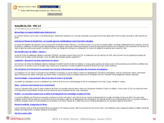 MOS 4.4 Veille Techno - Bibliothèque Janvier 2012   30
 