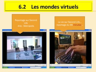 La vie sur Second Life…reportage du 66  minutes … Reportage sur Second Life Arte - Metropolis 6.2  Les mondes virtuels 