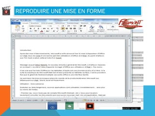 REPRODUIRE UNE MISE EN FORME
C R É E P A R : M A H D I A L I B I
 