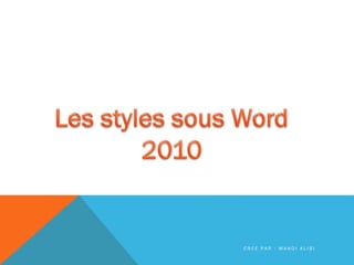 C R É E P A R : M A H D I A L I B I
 