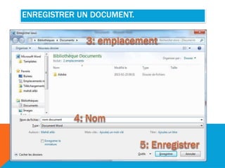 ENREGISTRER UN DOCUMENT.
C R É E PAR : M AH D I AL I B I
 