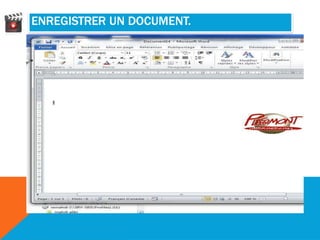 ENREGISTRER UN DOCUMENT.
 